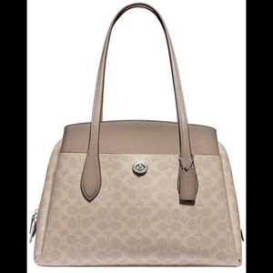 Coach Coated Canvas Sig Lora Carryall. No Strap